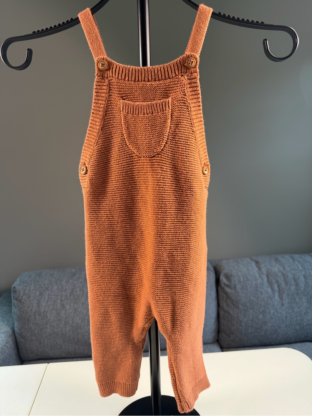 Carter’s Just One You 9M Brown Sweater Knit Baby Overalls